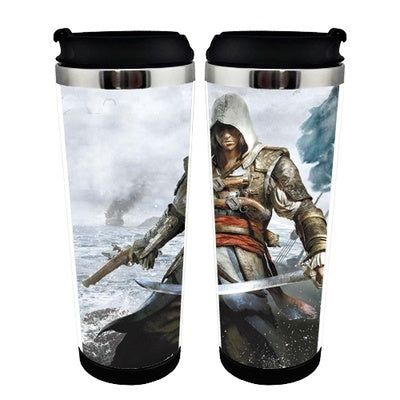 Assassins Creed Action Figure Cup Stainless Steel 400ml Coffee Tea Cup Assassins Creed  Beer Stein Birthday Gifts Christmas Gifts