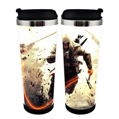 Assassins Creed Action Figure Cup Stainless Steel 400ml Coffee Tea Cup Assassins Creed  Beer Stein Birthday Gifts Christmas Gifts