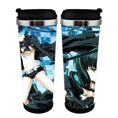 Black Rock Shooter Figure Cup Stainless Steel 400ml Coffee Tea Cup Black Rock Shooter figure Beer Stein Birthday Gifts Christmas Gifts