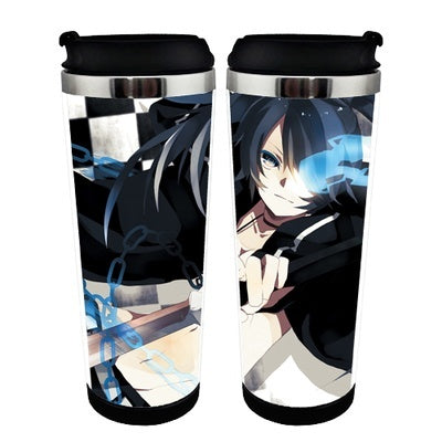 Black Rock Shooter Figure Cup Stainless Steel 400ml Coffee Tea Cup Black Rock Shooter figure Beer Stein Birthday Gifts Christmas Gifts