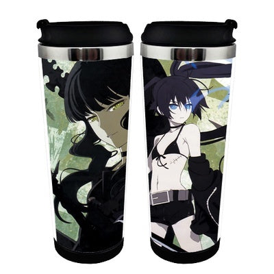 Black Rock Shooter Figure Cup Stainless Steel 400ml Coffee Tea Cup Black Rock Shooter figure Beer Stein Birthday Gifts Christmas Gifts