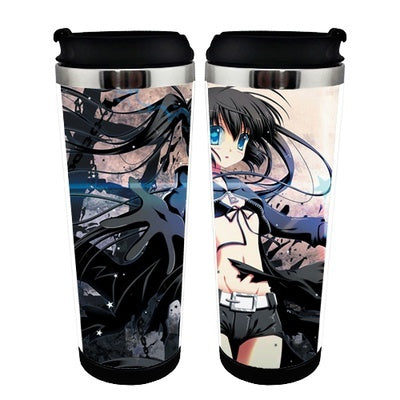 Black Rock Shooter Figure Cup Stainless Steel 400ml Coffee Tea Cup Black Rock Shooter figure Beer Stein Birthday Gifts Christmas Gifts