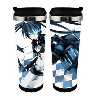 Black Rock Shooter Figure Cup Stainless Steel 400ml Coffee Tea Cup Black Rock Shooter figure Beer Stein Birthday Gifts Christmas Gifts