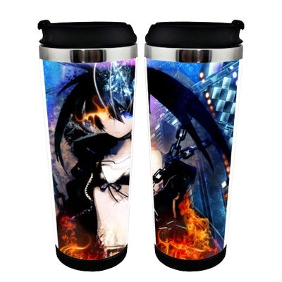 Black Rock Shooter Figure Cup Stainless Steel 400ml Coffee Tea Cup Black Rock Shooter figure Beer Stein Birthday Gifts Christmas Gifts