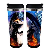 Black Rock Shooter Figure Cup Stainless Steel 400ml Coffee Tea Cup Black Rock Shooter figure Beer Stein Birthday Gifts Christmas Gifts