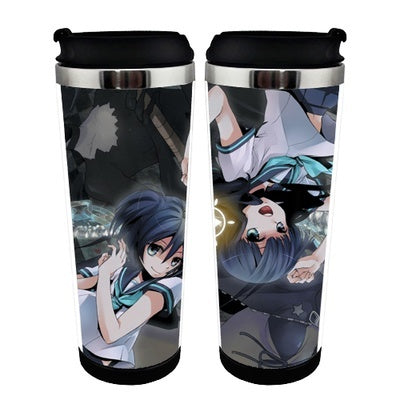 Black Rock Shooter Figure Cup Stainless Steel 400ml Coffee Tea Cup Black Rock Shooter figure Beer Stein Birthday Gifts Christmas Gifts