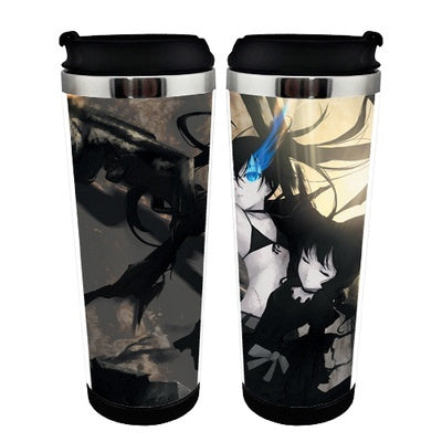 Black Rock Shooter Figure Cup Stainless Steel 400ml Coffee Tea Cup Black Rock Shooter figure Beer Stein Birthday Gifts Christmas Gifts