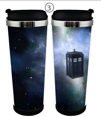 Doctor Who Galaxy Cup Stainless Steel 400ml Coffee Tea Cup Doctor who Galaxy Beer Stein Waterproof Design Birthday Gifts Christmas Gifts