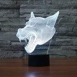 The Wolf 3D Illusion LED Table Lamp 7 Color Change LED Desk Light Lamp The Wolf Art Deco বিশেষ উপহার