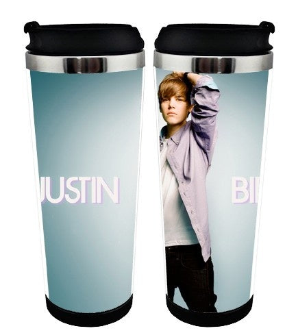 Justin Bieber Stainless Steel 380ml Coffee Tea Cup Justin Bieber Coffee Mug Beer Stein Birthday Gifts Christmas Gifts