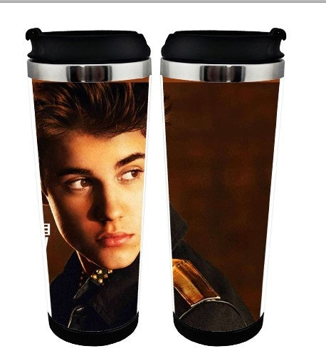 Justin Bieber Stainless Steel 400ml Coffee Tea Cup Justin Bieber Coffee Mug Beer Stein Birthday Gifts Christmas Gifts