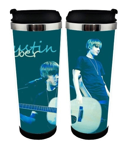 Justin Bieber Stainless Steel 400ml Coffee Tea Cup Justin Bieber Coffee Mug Beer Stein Birthday Gifts Christmas Gifts