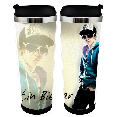 Justin Bieber Stainless Steel 400ml Coffee Tea Cup Justin Bieber Coffee Mug Beer Stein Birthday Gifts Christmas Gifts