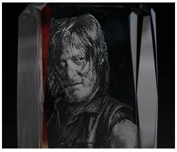 The Walking Dead Daryl Dixon Engraving Crystal 3D LED Light Figure The Walking Dead Doll