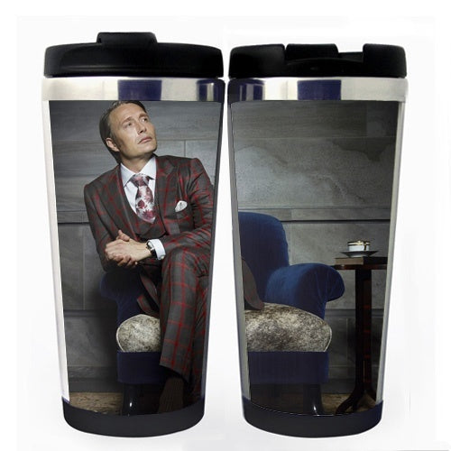 Hannibal Mads Mikkelsen Cup Stainless Steel 400ml Coffee Tea Cup Hannibal Beer Stein Birthday Gifts Christmas Gifts
