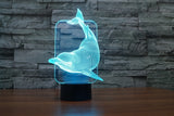 The dolphins 3D Illusion Led Table Lamp 7 Color Change LED Desk Light Lamp dolphins Art Deco Birthday Gifts Christmas Gifts