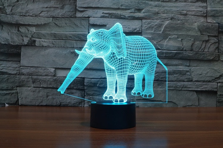 The elephant 3D Illusion Led Table Lamp 7 Color Change LED Desk Light Lamp elephant Art Deco Birthday Gifts Christmas Gifts