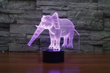 The elephant 3D Illusion Led Table Lamp 7 Color Change LED Desk Light Lamp elephant Art Deco Birthday Gifts Christmas Gifts
