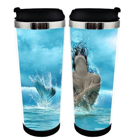 Mermaid Cup Stainless Steel 400ml Coffee Tea Cup Mermaid Beer Stein Mermaid Decor Birthday Gifts Christmas Gifts