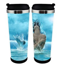 Mermaid Cup Stainless Steel 400ml Coffee Tea Cup Mermaid Beer Stein Mermaid Decor Birthday Gifts Christmas Gifts