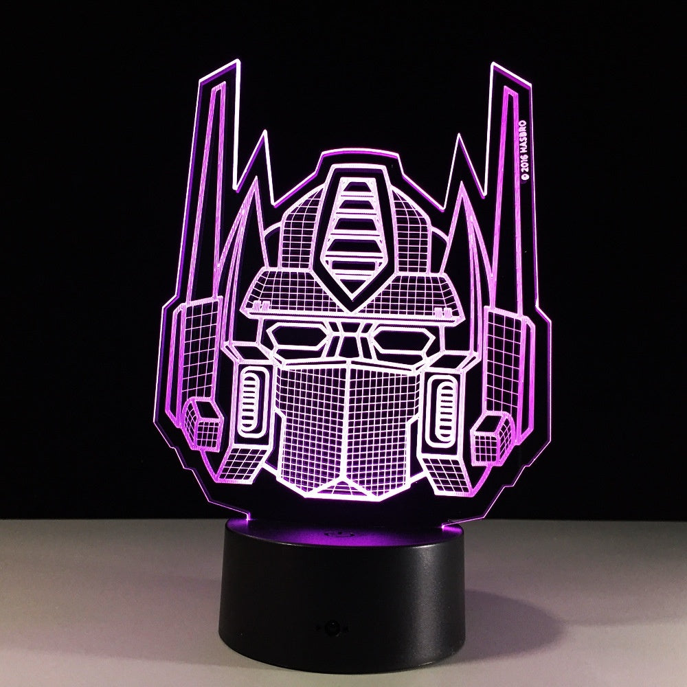 Creative 3D Transformers Illusion Visual Led Night Light Transformers Led Table Lamp Transformers Gifts Birthday Gifts Christmas Gifts