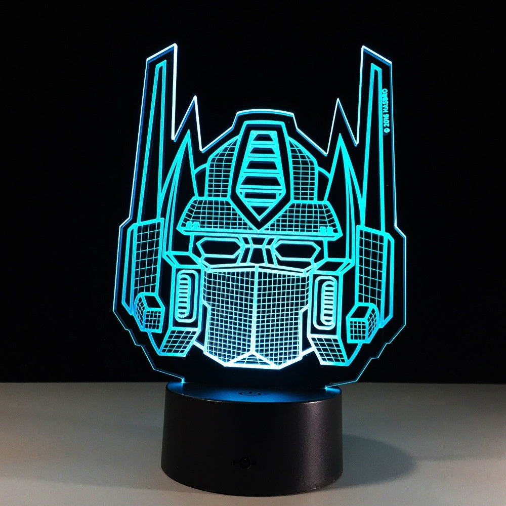 Creative 3D Transformers Illusion Visual Led Night Light Transformers Led Table Lamp Transformers Gifts Birthday Gifts Christmas Gifts