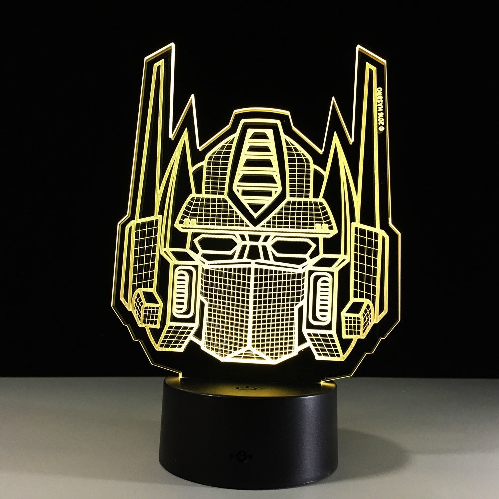 Creative 3D Transformers Illusion Visual Led Night Light Transformers Led Table Lamp Transformers Gifts Birthday Gifts Christmas Gifts