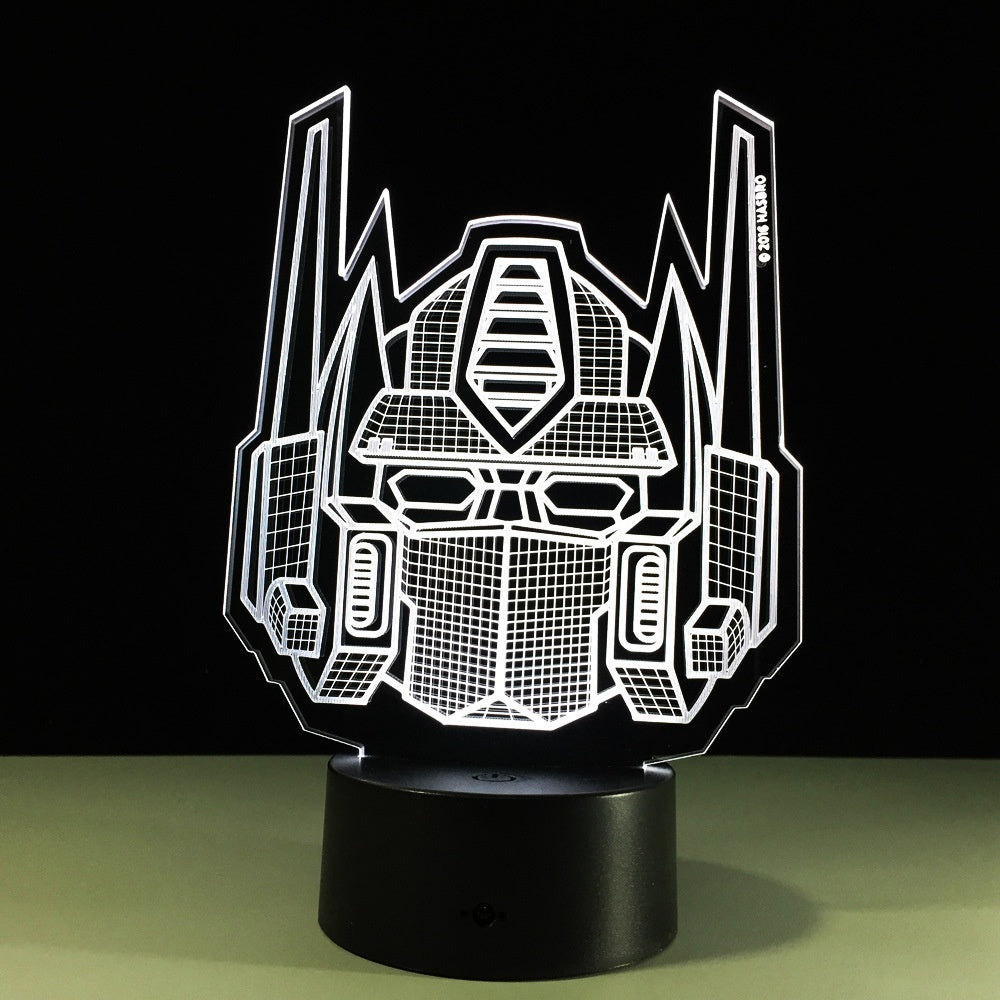 Creative 3D Transformers Illusion Visual Led Night Light Transformers Led Table Lamp Transformers Gifts Birthday Gifts Christmas Gifts