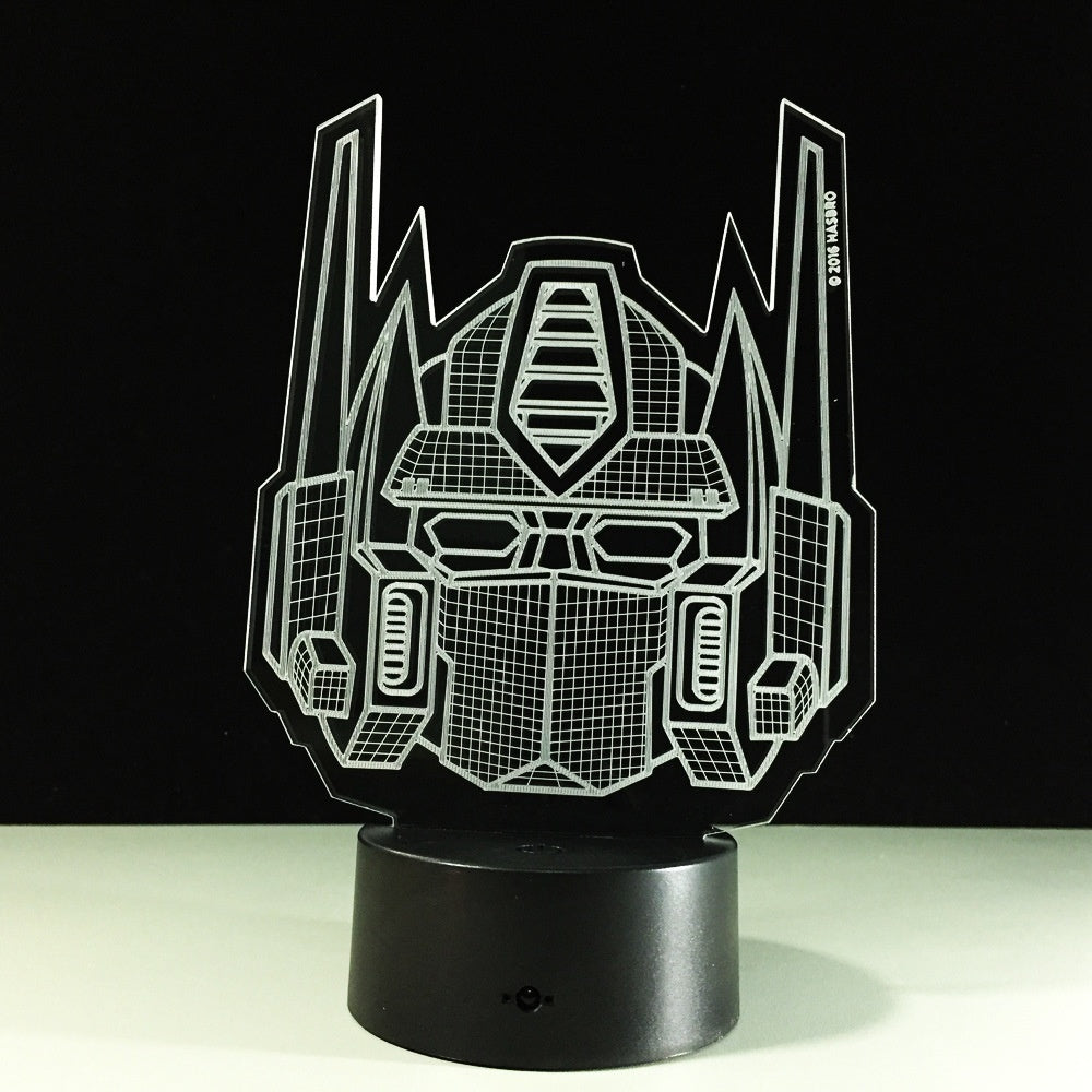 Creative 3D Transformers Illusion Visual Led Night Light Transformers Led Table Lamp Transformers Gifts Birthday Gifts Christmas Gifts