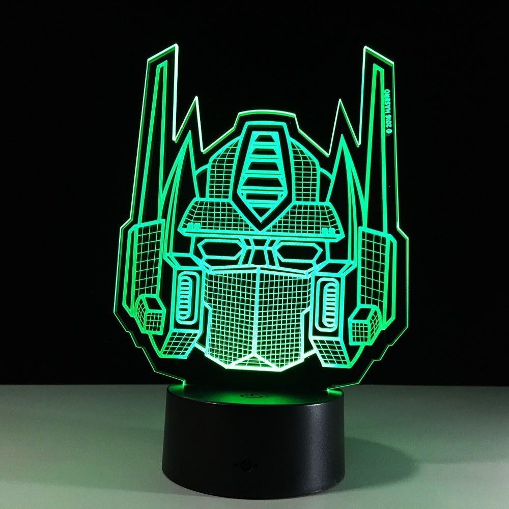 Creative 3D Transformers Illusion Visual Led Night Light Transformers Led Table Lamp Transformers Gifts Birthday Gifts Christmas Gifts