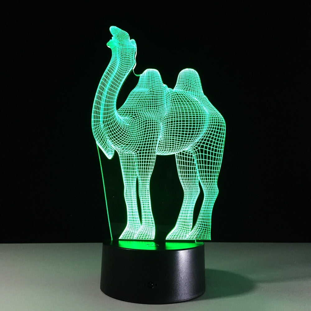 Creative 3D Camel Illusion Visual Led Night Light Camel Led Table Lamp Camel Decoration