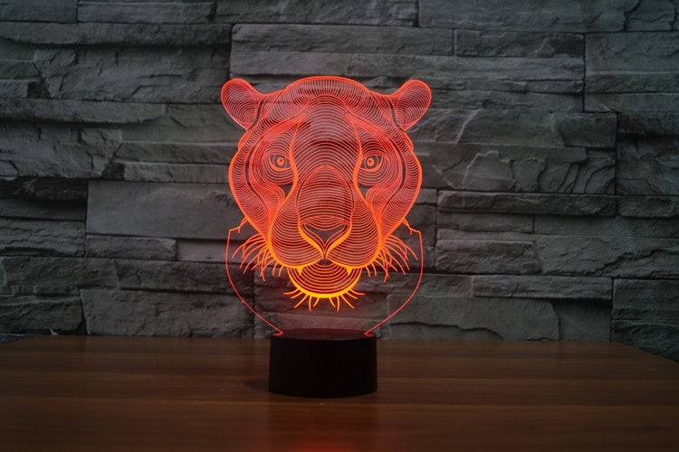 Lion 3D Illusion Led Table Lamp 7 Color Change LED Desk Light Lamp Lion Beast Gifts Birthday Gifts Christmas Gifts
