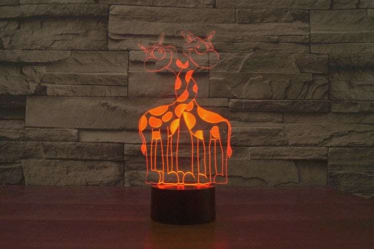 Deer 3D Illusion Led Table Lamp 7 Color Change LED Desk Light Lamp Deer Gifts Birthday Gifts Christmas Gifts