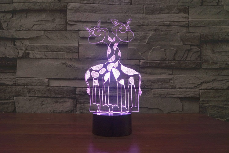 Deer 3D Illusion Led Table Lamp 7 Color Change LED Desk Light Lamp Deer Gifts Birthday Gifts Christmas Gifts