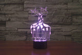 হরিণ 3D ইলিউশন LED টেবিল ল্যাম্প 7 রঙ পরিবর্তন LED ডেস্ক লাইট ল্যাম্প হরিণ উপহার জন্মদিনের উপহার বড়দিনের উপহার