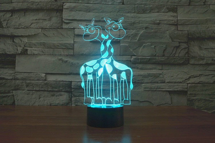 Deer 3D Illusion Led Table Lamp 7 Color Change LED Desk Light Lamp Deer Gifts Birthday Gifts Christmas Gifts