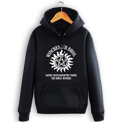 Supernatural Unisex Hoodie Warm Hooded Sweatshirt Coat Jacket Outwear Sweater Supernatural Gifts Christmas Gifts