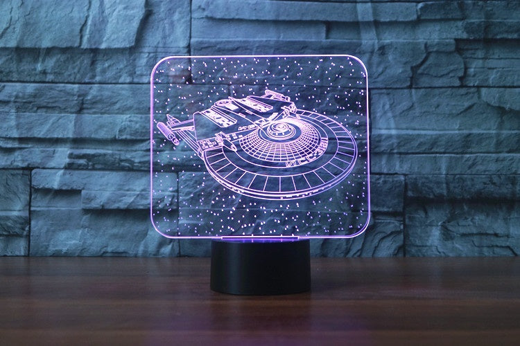 Star Trek Lamp 3D Laser Engraved Lights LED Desk Light Lamp Star Trek Kids Gift Birthday Gifts Christmas Gifts