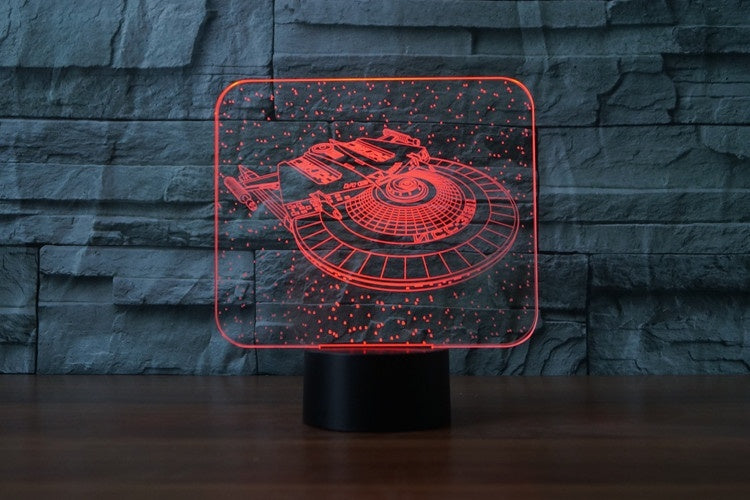 Star Trek Lamp 3D Laser Engraved Lights LED Desk Light Lamp Star Trek Kids Gift Birthday Gifts Christmas Gifts