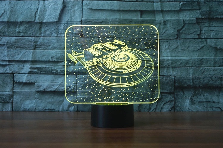 Star Trek Lamp 3D Laser Engraved Lights LED Desk Light Lamp Star Trek Kids Gift Birthday Gifts Christmas Gifts