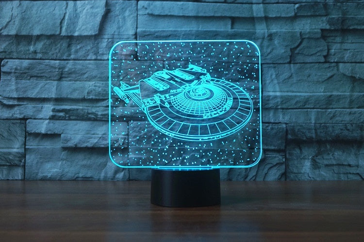 Star Trek Lamp 3D Laser Engraved Lights LED Desk Light Lamp Star Trek Kids Gift Birthday Gifts Christmas Gifts