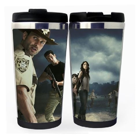 The Walking Dead Šálek Rick Grimes Nerezová ocel 400 ml Káva Šálek na čaj Walking Dead Pivo Stein Walking Dead postava Dárky k narozeninám Vánoční dárky
