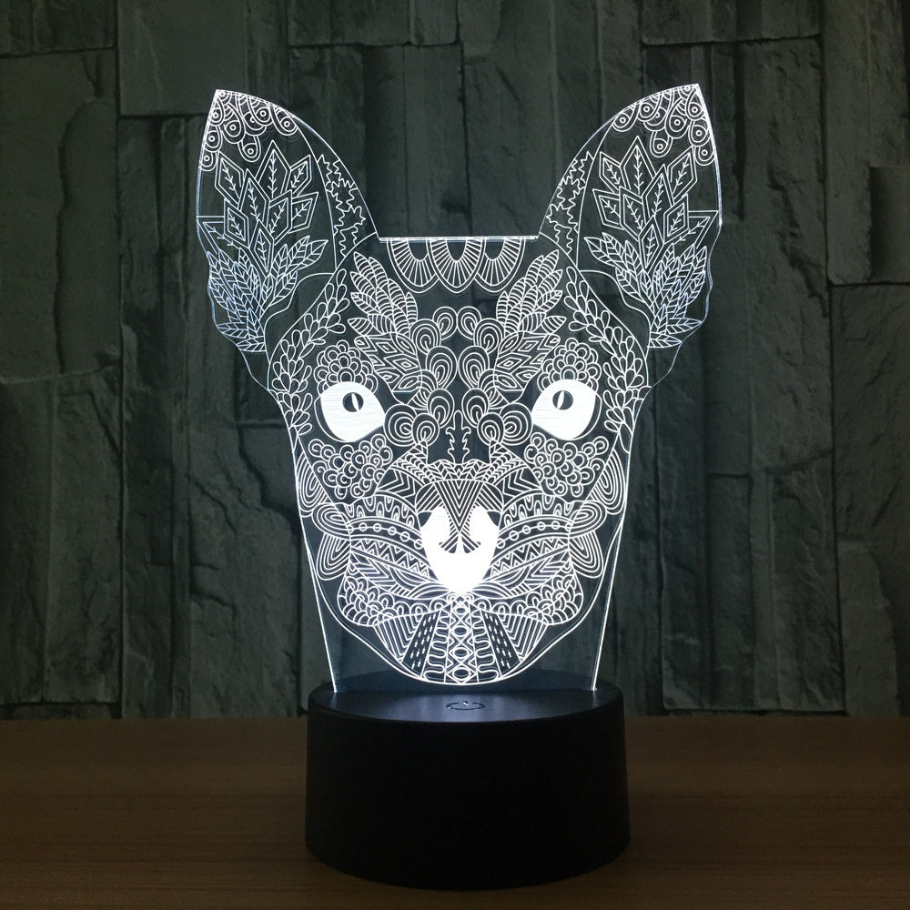 Cat Illusion Led Table Lamp 7 Color Change LED Desk Light Lamp basketball Children Gifts Cat Decoration Ornament