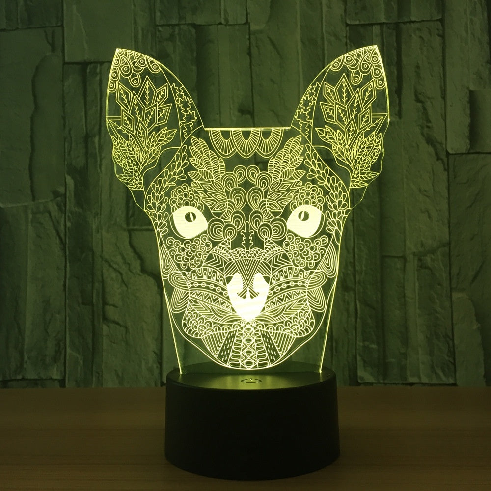 Cat Illusion Led Table Lamp 7 Color Change LED Desk Light Lamp basketball Children Gifts Cat Decoration Ornament