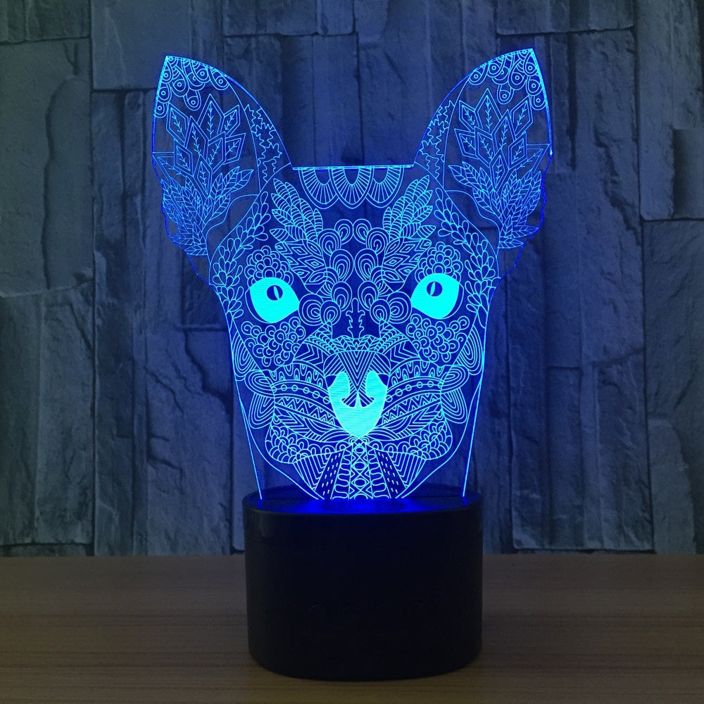 Cat Illusion Led Table Lamp 7 Color Change LED Desk Light Lamp basketball Children Gifts Cat Decoration Ornament