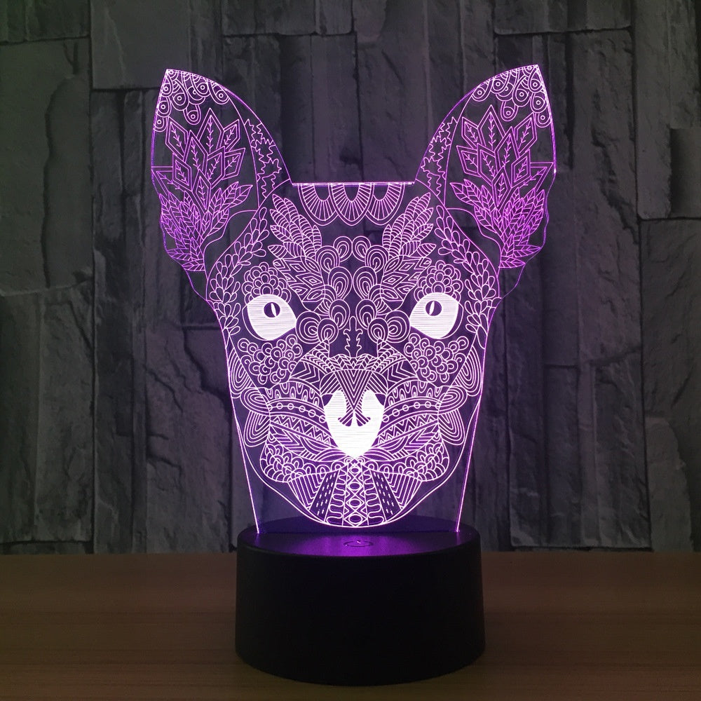 Cat Illusion Led Table Lamp 7 Color Change LED Desk Light Lamp basketball Children Gifts Cat Decoration Ornament