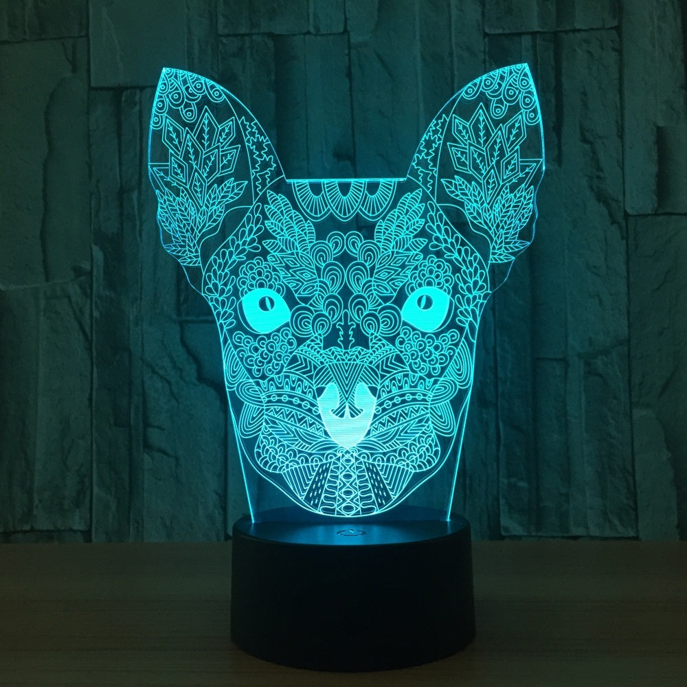 Cat Illusion Led Table Lamp 7 Color Change LED Desk Light Lamp basketball Children Gifts Cat Decoration Ornament