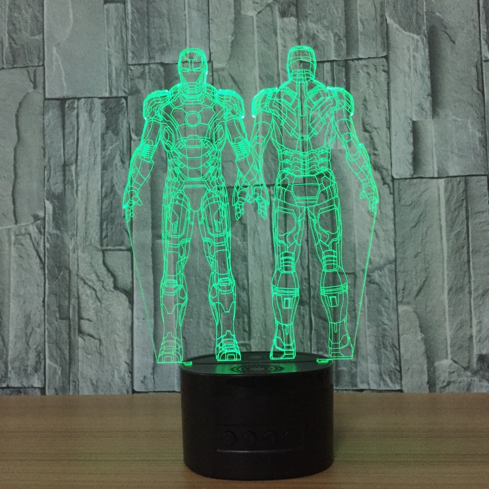 Iron man 3D Illusion Led Table Lamp 7 Color Change LED Desk Light Lamp Iron man Gifts Christmas Gifts