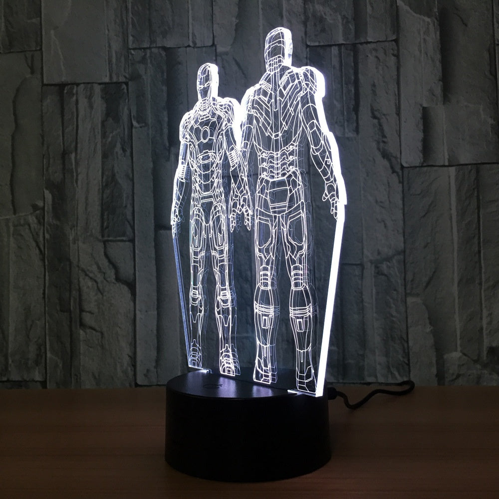 Iron man 3D Illusion Led Table Lamp 7 Color Change LED Desk Light Lamp Iron man Gifts Christmas Gifts