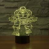 Hulk 3D Illusion Led Table Lamp 7 Color Change LED Desk Light Lamp Hulk Gifts Christmas Gifts